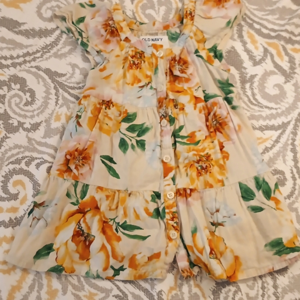 EUC • Old Navy Floral Swing Dress • 12-18m